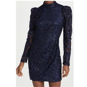 Black Halo Santorini Mini Dress (Navy)